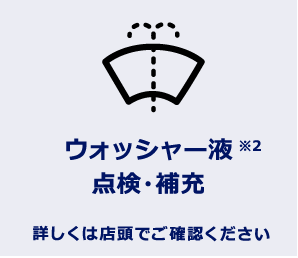 ウォッシャー液点検・補充