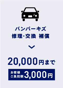 バンパーキズ修理・交換　補償