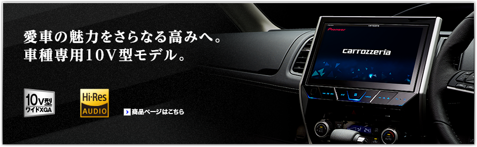 車種専用10V型サイバーナビ
